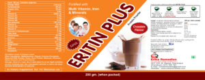 ERITIN PLUS (PROTIN POWDER WITH MECOBALAMIN, CALCIUM WITH DHA(CHOCLATE FLAVOUR))