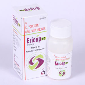 Ericep 50 (CEFPODOXIME PROXETIL 50MG DRY. SYP)