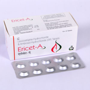 Ericet-A (LEVOCETIRIZINE 5 MG+ AMBROXOL 60 MG)