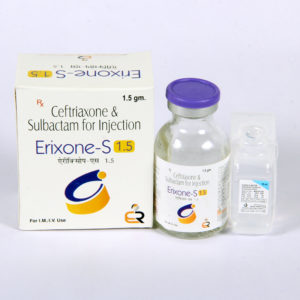 Erixone-S (CEFTRIAXONE 1000mg+ SULBACTAM 1.5 gm)