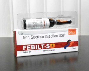 FEBILT-S 5 (FERRIC HYDROXIDE COMPLEX WITH SUCROSE 20 Mg/ 5 ML)