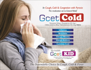 GCETCOLD (Paracetamol 325mg + Phenylephrine HCL 5mg + Caffeine anhydrous 30mg + Diphenhydramine HCL 25mg)