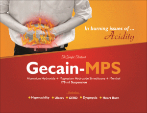 GECAIN-MPS (Dried Aluminium hydroxide+ mg hcl + Simethicone + Menthol)