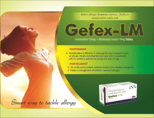 GEFEX-LM (Fexofenadine 120 mg + montelukast 10 mg)