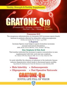 GRATONE-Q10 (Co-Enzyme Q10 + epa 90 mg + DHA 60 mg + L-arginine + Selenium 100 mcg)