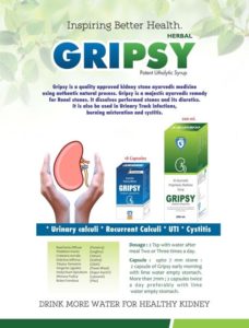 GRIPSY (An Ayurvedic Proprietary Medicine (Potent Litholytic)for kidney stone)