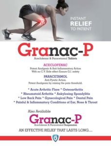 Granac-P (Aceclofenac 50 mg + Paracetamol 125 mg/5ml)