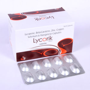 Lycorik (Lycopene, Beta Carotene, Zinc, Copper, Selenium & Manganese Capsules)