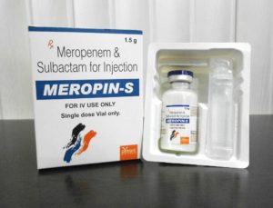 MEROPIN-S (MEROPENUM 1 GM+SULBACTUM 500 MG (TRAY PACK))