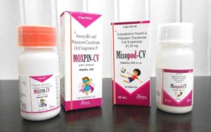 MOXPIN-CV ()AMOXYCILLIN 200 Mg + CLAVULANIC ACID 28.5 Mg DRY SYP / 5 ML