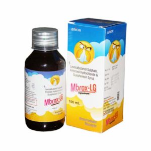 Mbrox-LG (Ambroxol 30mg + Levo salbutamol 1mg+ Guiphenesin 50mg /5ml syrup)