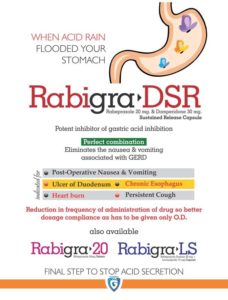 Rabigra-DSR (Rabeprazole Sodium20mg + Domperidone 30mg (Alu-Alu) )