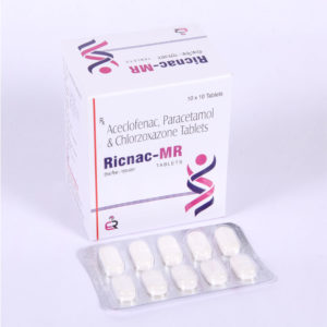 Ricnac-MR (ACELOFENAC 100 mg+ PARACETAMOL 325 mg + CHLOROZOXAZONE 250 mg)