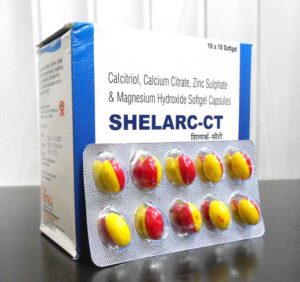 SHELARC-CT (CALCITRIOL 0.25 MCG + CALCIUM CITRATE 425 + ZINC 20 MG + MAGNESIUM 40 MG)