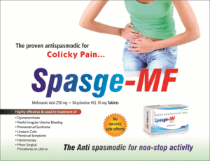 SPASGE-MF (Mefenamic acid 250 mg+ dicyclomine 10 mg)