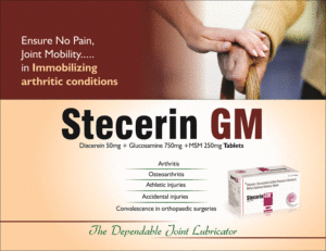 STECERIN-GM (Diacerein 50 mg tabs + MSM 250 mg Glucosamine 750 mg tabs)