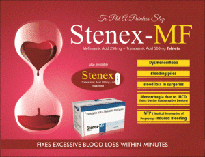 STENEX-MF (Mefenamic Acid 250 mg & Tranexamic Acid 500 mg Tabs)