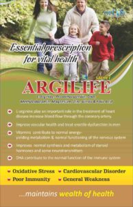ARGILIFE (L-Arginine(40%)3gm+Folic Acid 25mcg+Zinc Sulphate 0.75mg Sachet)