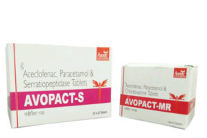 AVOPACT-S (Aceclofenac, Paracetamol & Serratiopeptidase Tablets)