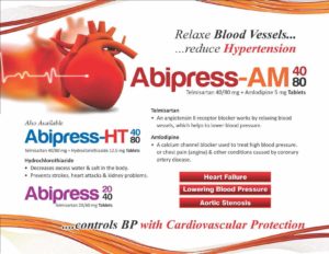 Abipress-AM (Telmisartan 40mg + Amlodipine 5mg)