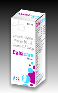 CALSICARE (Calcium, L-Lysine, Vitamin B12 & Vitamin D3 Syrup)