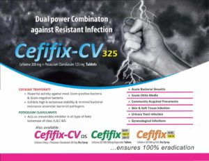 Cefifix-CV (Cefixime 200mg + Potassium Clavulanate 125mg)