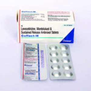 Coffact-M (Levocetirizine, Montelukast & Sustained Amroxol Tablets)