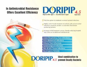 Doripip (Piperacillin 4mg + Tazobactam 500mg Injection)