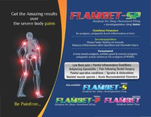 Flamget-SP (Diclofenac Pot. 50mg + Paracetamol 325mg + Serratiopeptidase 10mg)