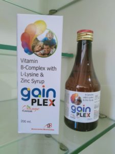 GAIN PLEX (B-Complex + L-Lysine + Zinc Syrup with Monocarton)