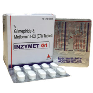 INZYMET G1 (Glimepiride 1mg &Metformin hcl 500mg)