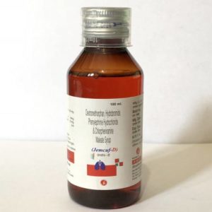 JEMCUF-D (DEXTROMETHORPHAN 10 MG + PHENYLEPHERIN 5 MG + CPM 2MG SYRUP)