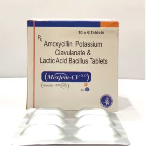 MOXJEM-CV (AMOXYCILLIN 500 MG+POTASSIUM CLAVULANIC ACID 125 MG + LACTIC ACID BACILLUS)