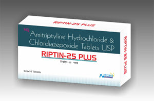 RIPTIN-25-PLUS (Amitriptyline 25 mg. + Chlordiazepoxide 10 mg.)