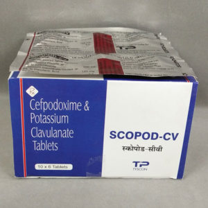 SCOPOD-CV (CEFPODOXIME PROXETIL 200MG +CLAVULANIC ACID 125 MG)