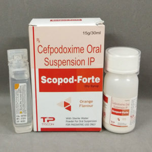 SCOPOD-FORTE (CEFPODOXIME PROXETIL -50 MG DRY. SYP (WITH STERILE WATER FOR RECONSTITUTION) )