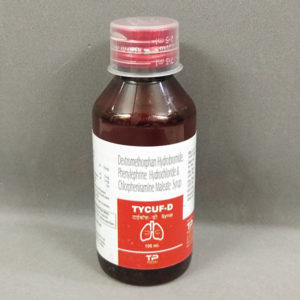 TYCUF-D (DEXTROMETHORPHAN 10 MG + PHENYLEPHERIN 5 MG + CPM 2MG 100 ML SYRUP)