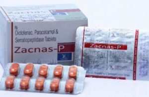ZACNAS-P (Diclofenac, & Paracetamol Sarratiopeptidase Tab.)