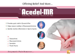 Acedel MR (Aceclofenac 100mg+Paracetamol 325mg+ Chlorzoxazone 250mg Tab.)