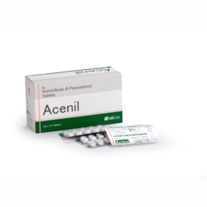Acenil (Aceclofenac 100 mg + PCM 325 mg Tablet)