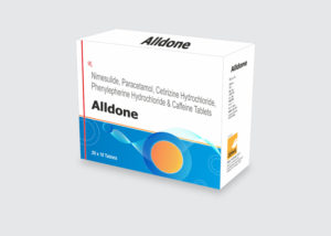 Alldone (Nimesulide100mg+ Para 325mg+ Cetrizine 5mg+ Phenylephrine 10mg+ Caffeine 25mg Tab.)
