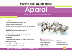 Aparol (Aceclofenac 100mg+Paracetamol 325mg+Rabeprazole20mg)