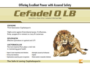Cefadel O LB (Cefixime 200mg+Ofloxacin 200mg + Lactobascillus Tab)
