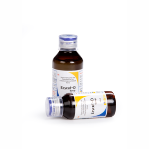 Ezycuf-D (Levosalbutamol 1mg + Ambroxol 30mg + Guaiphenesin 50 mg Syrup, 60 ml)