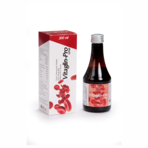 Vitaglin-Pro (Ferric Ammonium citrate + B12+ Folic acid Syrup)