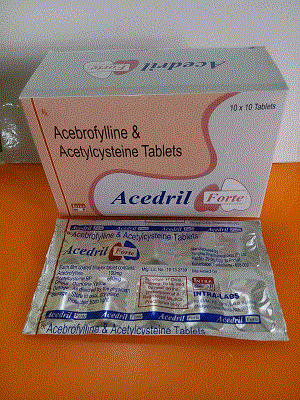 Acedril-Forte Tab (Acebrophylline 100mg + Acetylcysteine 600mg)