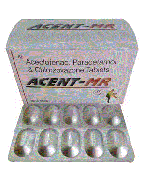 Acent-Plus Tabs (Aceclofenac Paracetamol, Chlorzoxazone Tablets)