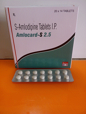 Amlocard-S 2.5 Tablet (S-Amlodipine Tablets i.p.)