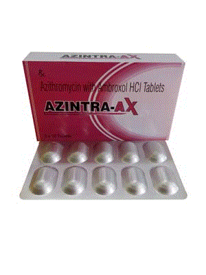 Azintra-AX Tabs (Azithromycin Ambroxol Hcl Tablets)