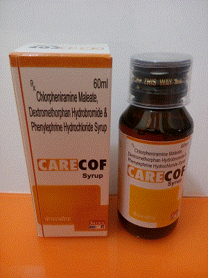 Carecof Syrp (Chlorpheniramine Maleate 2mg + Dextromethorphan Hydrobromide10mg + Phenylephrine Hydrochloride 5mg)